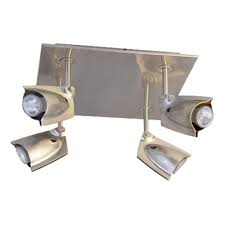 Bazz Accent 14 Chrome Square Ceiling Track Lighting Fixture With 4 Spot Pr4004ch The Home Depot Track Lighting Fixtures Track Lighting Ceiling Lights