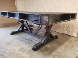 Oak 8 Player Game Table Etsy Table Games Gaming Table Diy Pool Table Felt