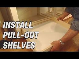 How To Install Pull Out Shelves In Kitchen Cabinets Youtube In 2020 Pull Out Shelves Pull Out Pantry Shelves Kitchen Shelves