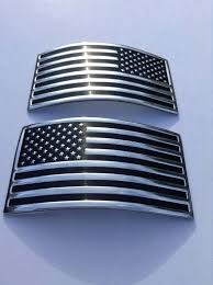 Black American Flag Car Decal Usa Flag X 2 Car Auto Truck Chrome Flexible Decal American Sticker 3d Emblem Ebay Motors Parts Accessories Car Truck American Stickers Emblems Chrome