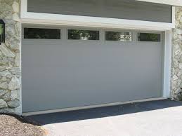 Fowler garage door service, st. Flush Panel Garage Door With Windows In Grey Garage Doors Garage Door Panels Garage Door Windows