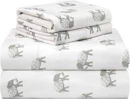 A good set of flannel sheets should be so cozy that you want to stay in bed all day—if it's not hard to leave them on a cold morning, they're not doing their job. Amazon Com Pointehaven 180 Gsm Velvet Feel Luxury Cotton Printed Flannel Sheet Set Queen Elephant Home Kitchen