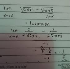 Maybe you would like to learn more about one of these? Limit X 4 Akar 2x 1 Akar X 5 Per 4 X Brainly Co Id