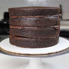 Once the cake is cooled completely, level up the top. Chocolate Layer Cake Recipe With Chocolate Buttercream Chelsweets