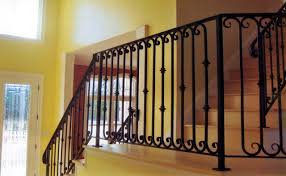 صور درابزين درج للفلل والدوبليكس بأحدث الاشكال ميكساتك Wrought Iron Stair Railing Wrought Iron Stairs Iron Stair Railing