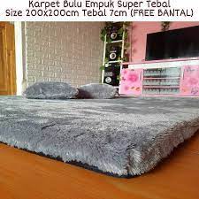 Harga karpet lantai ini pun tak mahal, kok! Jual Karpet Bulu Super Empuk Size 200x200cm Tebal 7cm Free 2 Bantal Terbaru Juli 2021 Blibli