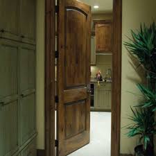 Krosswood Doors 24 In X 80 In Rustic Knotty Alder 2 Panel Top Rail Arch Solid Wood Core Right Hand Single Prehung Interior Door Ae 1212480rh The Home Depot Prehung Interior Doors Knotty Alder