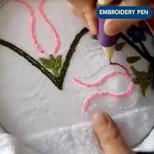 Magic Embroidery Pen Video Video In 2020 Diy Embroidery Embroidery Hand Embroidery