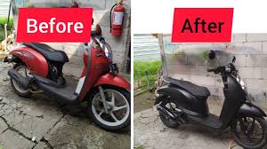 Maybe you would like to learn more about one of these? Restorasi Scoopy Karbu Cat Scoopy Karbu Hitam Doff Cat Body Motor Scoopy Youtube