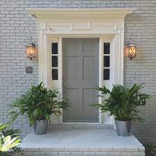 See more ideas about house design, house, modern brick house. New House Exterior Color Scheme Sherwin Williams Gray Screen Brick And Ear Grey Door Painted Brick House House Paint Exterior White Exterior Houses
