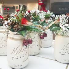 Chalk Painted And Distressed Christmas Mason Jars Christmas Mason Jars Mason Jar Diy Mason Jars