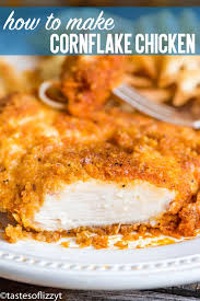 Cornflakes Are The Main Ingredient In The Breading On This Easy Baked Chicken Recipe Use Baked Chicken Recipes Easy Cornflake Chicken Recipe Cornflake Chicken