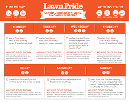 Lawn care professionals use it to save time and money by automating everyday office tasks. Central Indianawatering Mowing Schedule Lawn Pride