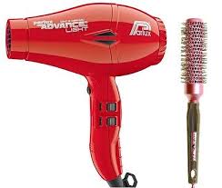 Parlux Advance Light Ionic And Ceramic Hair Dryer Red Free Brush Ebay