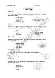 Rd.com knowledge facts there's a lot to love about halloween—halloween party games, the best halloween movies, dressing. Jumanji Movie Questionnaire Esl Worksheet By Harveyj