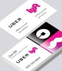 Browse thousands of business card templates and use our maker to create your very own business card! Lyft And Uber Business Card Combined Into One Why Not Expand Your Exposure Lyft Business Cards Modern Business Cards Design Uber Business