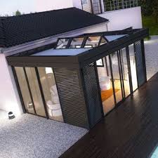 Modele Icone Invente Et Fabrique Parveranda Rideau Extension Maison Petite Maison Moderne Extension Veranda