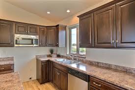 Rv16 Pecan Floor Plan Square Raised Style Cabinets In Shades Of Fall Stain Color Butterum Granite Counterto Kitchen Remodel Custom Cabinets Home Remodeling