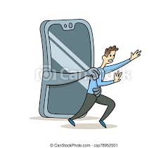 We are gradually getting so addicted to proving ourselves to the rest of. Smart Phone Getting A Hold On A Young Man Gadget Addiction Social Media Dependency Concept Flat Vector Illustration Canstock