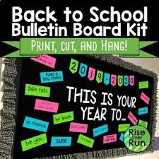 New Year Resolution Or Back To School Bulletin Board Or Door Kit Back To School Bulletin Boards School Bulletin Boards High School Bulletin Boards