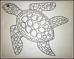 5.draw the other two legs. Kids Art Lesson How To Draw A Sea Turtle Feltmagnet