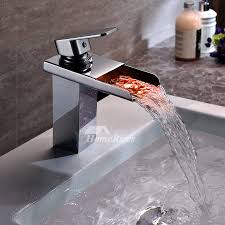 led waterfall bathroom sink faucet