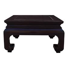 New weiss 29 tiled bunching table. Square Oriental Dark Brown Craw Curved Legs Coffee Table Chairish