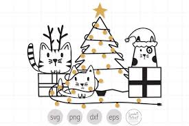 However, if you are looking to animate logo. Christmas Cats Svg Cats And Presents And Tree Svg 1095391 Illustrations Design Bundles