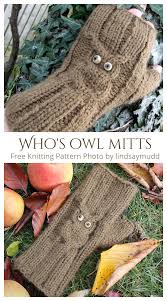 These mittens are knit from the cuff up with a thumb gusset. Knit Owl Fingerless Gloves Free Knitting Patterns Knitting Pattern