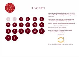 Love Excellence Gifts Uk Ring Size Chart Best British