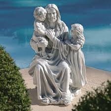 Design Toscano Jesus Loves The Little Children Garden Statue Jesus Statue Outdoor Statues Garden Statues