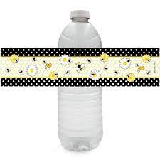 Bumble Bee Party Water Bottle Labels 24 Stickers Baby Shower Birthday Party Distinctivs Walmart Com