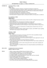general clerk resume samples velvet jobs