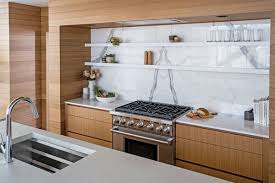 Our italian and austrian thermo fused melamine adds rich depth texture to your contemporary design. Best 60 Modern Kitchen Marble Backsplashes Wood Cabinets Design Dwell