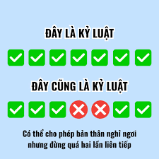 🔥 KỶ LUẬT KHÔNG PHẢI LÚC NÀO CŨNG HOÀN HẢO – MÀ LÀ KHÔNG BỎ CUỘC Chúng ta  thường nghĩ kỷ luật là phải làm đủ, làm đều, không được nghỉ ngày