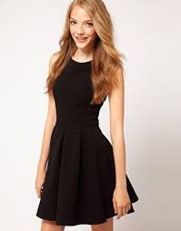 Asos Skater Dress With V Back The Perfect Black Dress To Go From Day To Night Dresses Asos Skater Dresses Asos Black Dress