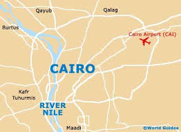 8) cairo is located in the northern part of egypt about 100 miles (165 km) from the mediterranean sea. Map Of Cairo Cairo Map Cairo Airport Cairo