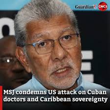 David Abdulah, political leader of the Movement for Social Justice (MSJ),  has condemned the United States for its “immoral, illegitimate bullying” in  attempting to end Cuba's medical brigades. Read more:  https://www.cnc3.co.tt/msj-condemns-us-attack-on ...