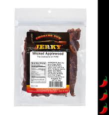 Not a lot to play with, but its not suppose to be a meal. Wicked Applewood Beef Jerky 2 75 Oz Pkg