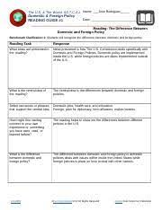 Displaying foreign policy icivics with answers.pdf. Ss7c41 Lesson Plan Understanding U S Domestic And Foreign Policy Ss 7 C 4 1 Differentiate Concepts Related To U S Domestic And Foreign Policy Course Hero