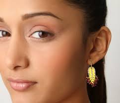 Sofy' Earrings, Handpainted : Handmade Gifts l Artscrafted