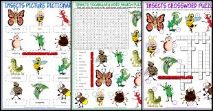 These esl activities aim at boosting awareness and increasing english as a second language in an effortless, fun sort of way. Insects Esl Vocabulary Worksheets