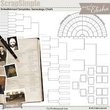 Scrapsimple Embellishment Templates Genealogy Charts