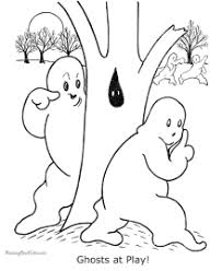 These alphabet coloring sheets will help little ones identify uppercase and lowercase versions of each letter. Halloween Ghosts Coloring Pages