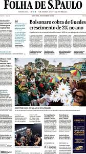 Ao longo de sua história, fotógrafos capturaram eventos e eternizaram momentos que registraram nosso passado e também fazem parte da história do país. Capa Folha De S Paulo Sexta 21 De Fevereiro De 2020