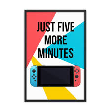 Nintendo Switch Five More Minutes Game Room Decor Digital Download The Pixel Prince Game Room Decor Gamer Room Decor Gaming Decor