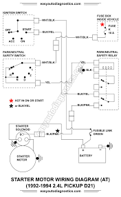 So why did nissan decide to drap the starter wire over the top of the timing cover? Part 1 1992 1994 2 4l Nissan D21 Pickup Starter Motor Wiring Diagram