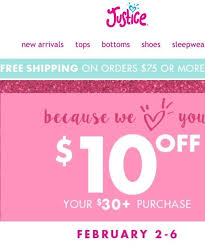 4 Justice Coupon 10 Off 30 Or More Purchase Valid February 2 6 2017 Ebay Justice Coupons Justice 10 Off