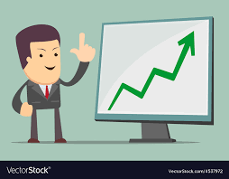 businessman presenting business growth chart