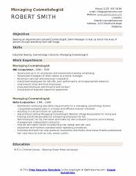 managing cosmetologist resume samples